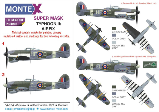 Montex MXK24086 1:24 Hawker Typhoon Mk.IB