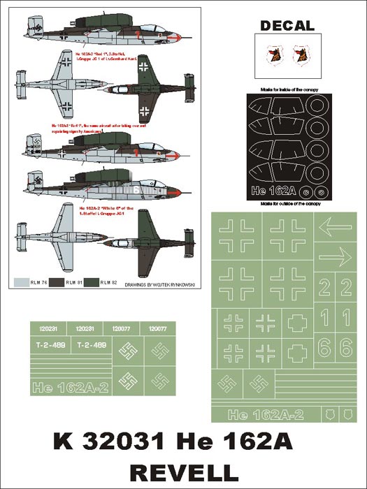 Montex MXK32031 1:32 Heinkel He-162A-2 Salamander