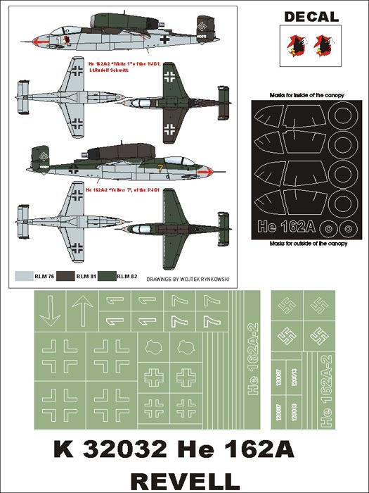 Montex MXK32032 1:32 Heinkel He-162A-2 Salamander
