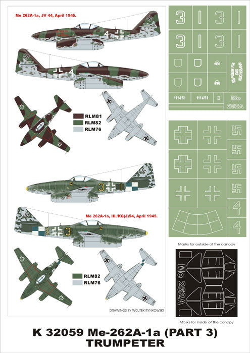 Montex MXK32059 1:32 Messerschmitt Me-262A-1a