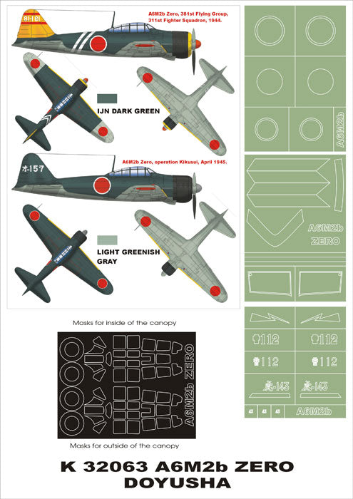Montex MXK32063 1:32 Mitsubishi A6M2 Zero