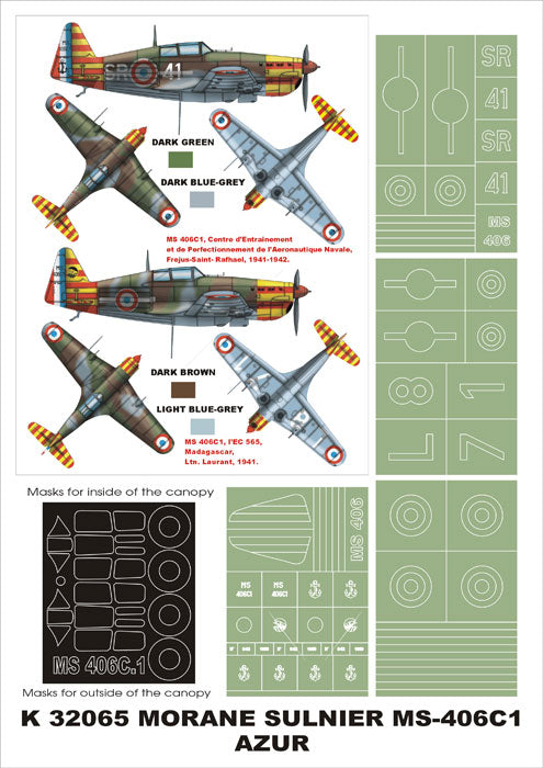 Montex MXK32065 1:32 Morane-Saulnier MS.406C1