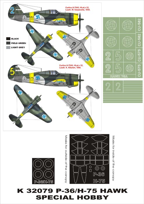 Montex MXK32079 1:32 Curtiss P-36A /H-75A-1 Hawk