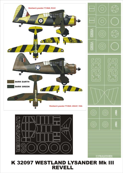 Montex MXK32097 1:32 Westland Lysander Mk.III 1 canopy mask