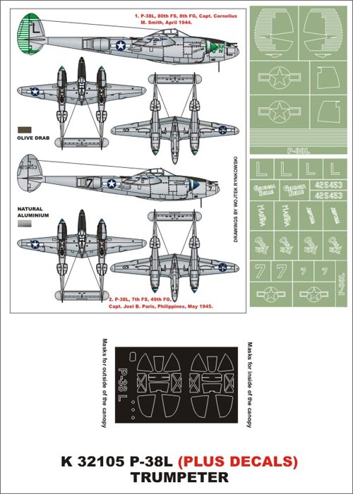 Montex MXK32105 1:32 Lockheed P-38L Lightning