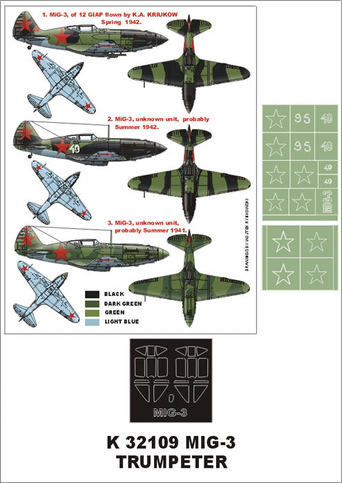Montex MXK32109 1:32 Mikoyan MiG-3