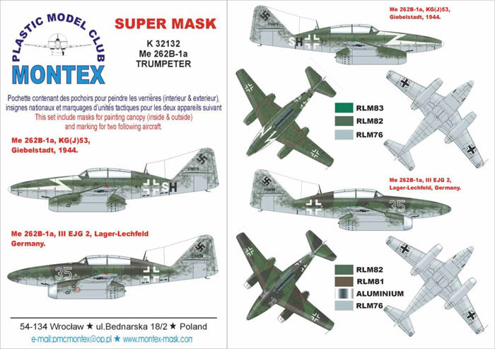 Montex MXK32132 1:32 Messerschmitt Me-262B
