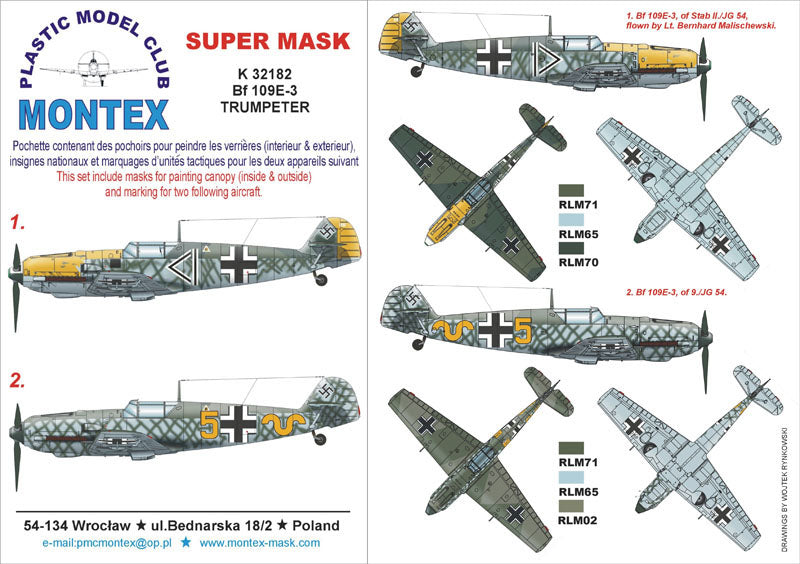 Montex MXK32182 1:32 Messerschmitt Bf-109E-3
