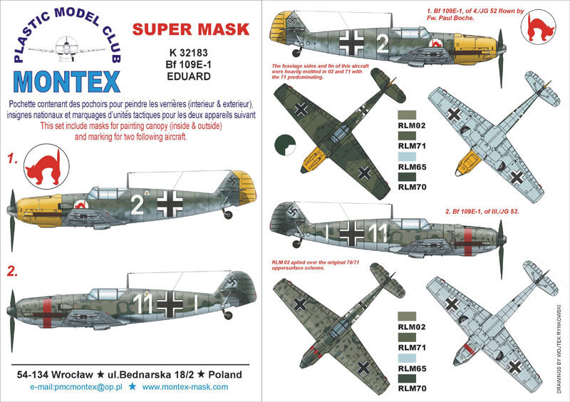 Montex MXK32183 1:32 Messerschmitt Bf-109E-1