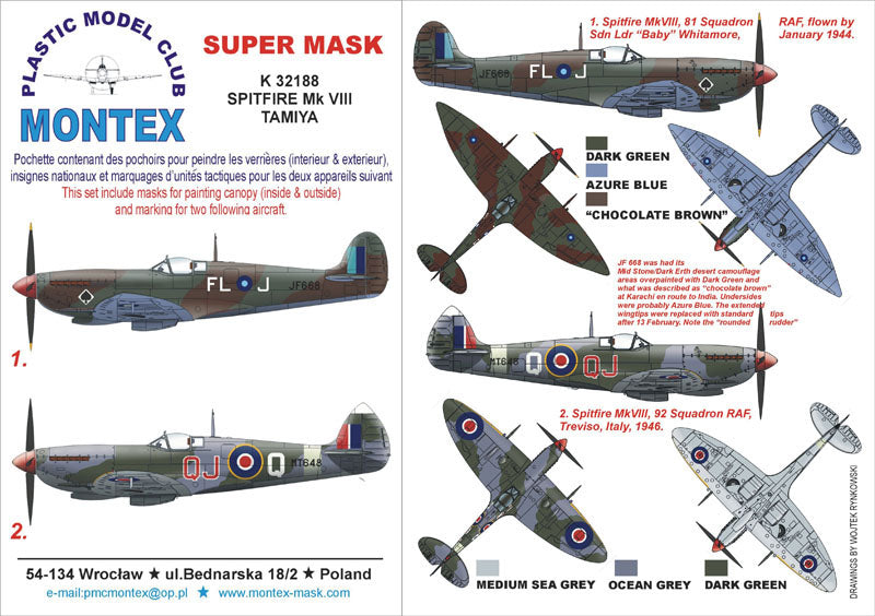 Montex MXK32188 1:32 Supermarine Spitfire Mk.VIII
