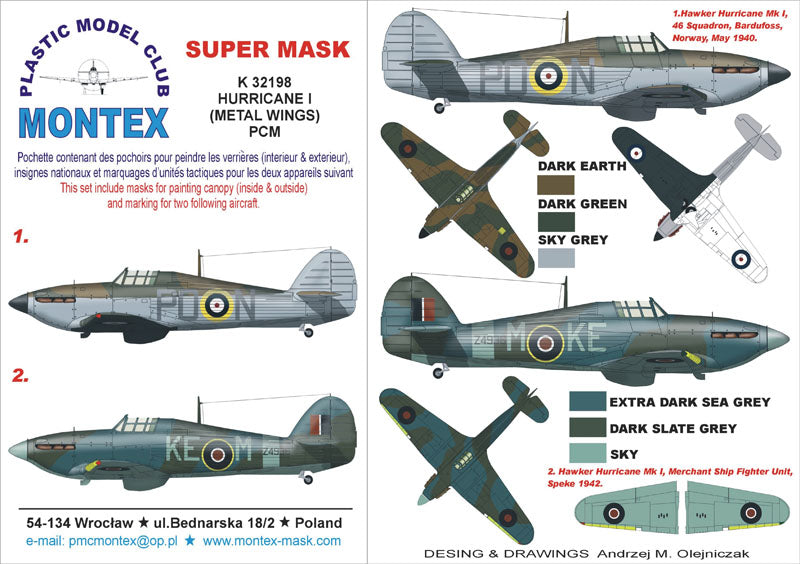 Montex MXK32198 1:32 Hawker Hurricane Mk.I