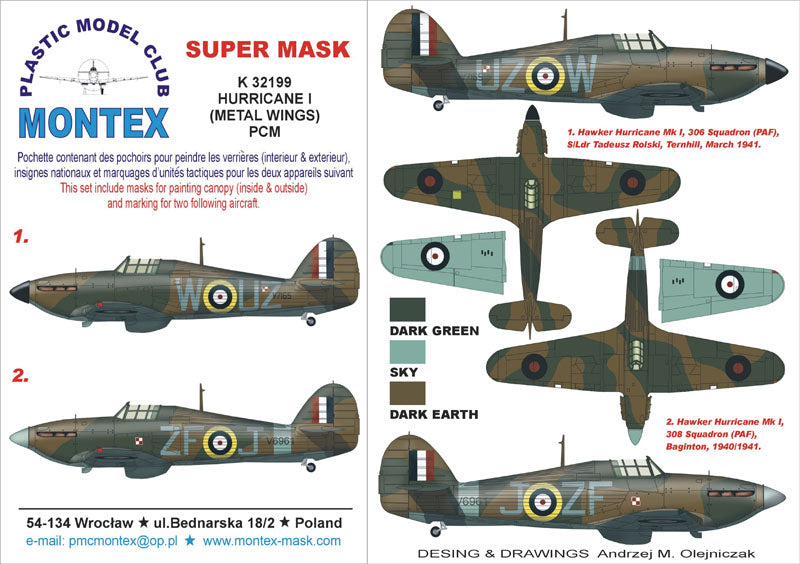 Montex MXK32199 1:32 Hawker Hurricane Mk.I