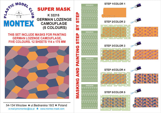 Montex MXK32215 1:32 LOZENGE 5 COLORS 12 sheets