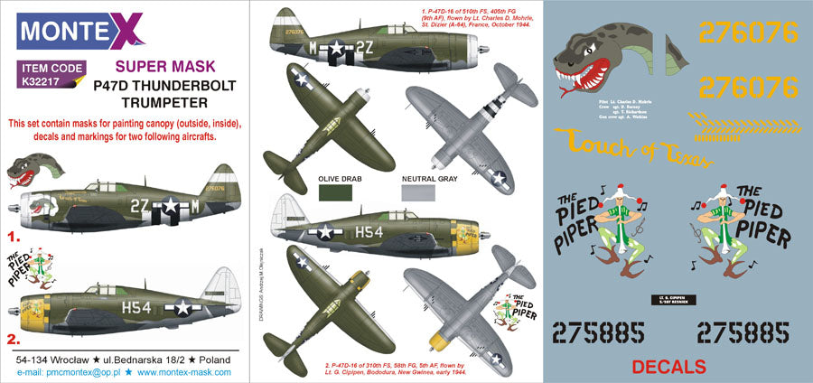 Montex MXK32217 1:32 Republic P-47D Thunderbolt RAZORBACK