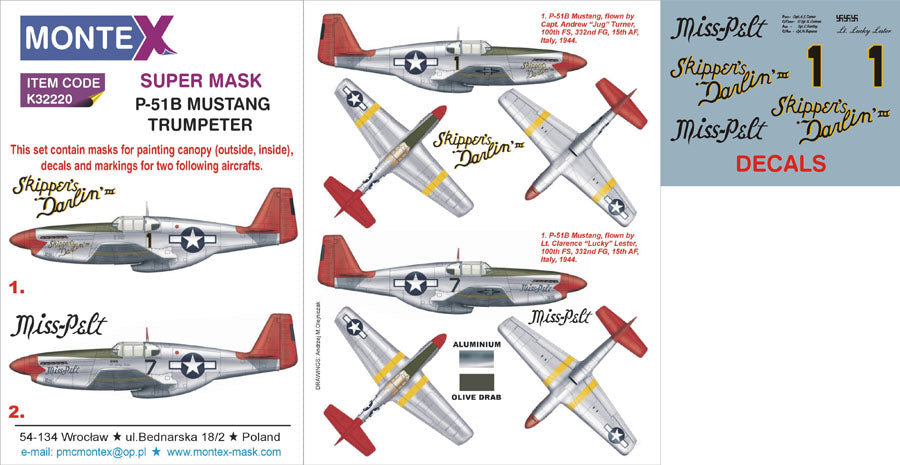 Montex MXK32220 1:32 North-American P-51B MUSTANG