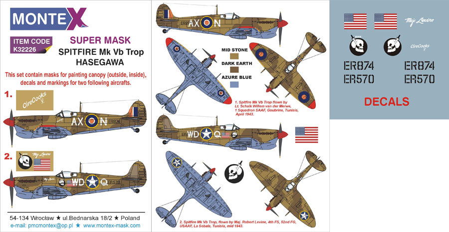 Montex MXK32226 1:32 Supermarine Spitfire Mk.Vb Trop