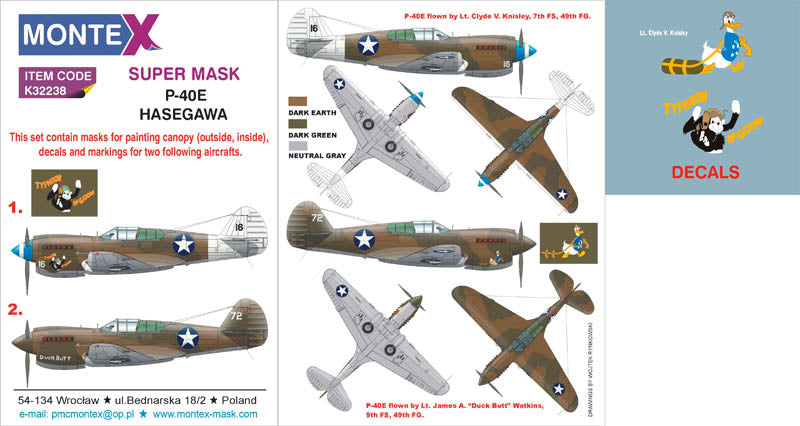 Montex MXK32238 1:32 Curtiss P-40E Kittyhawk