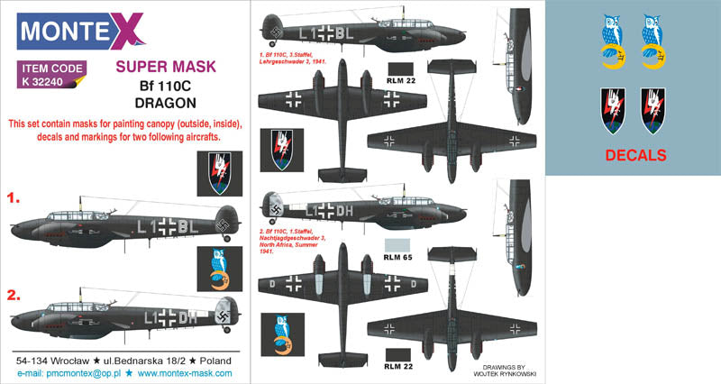 Montex MXK32240 1:32 Messerschmitt Bf-110C
