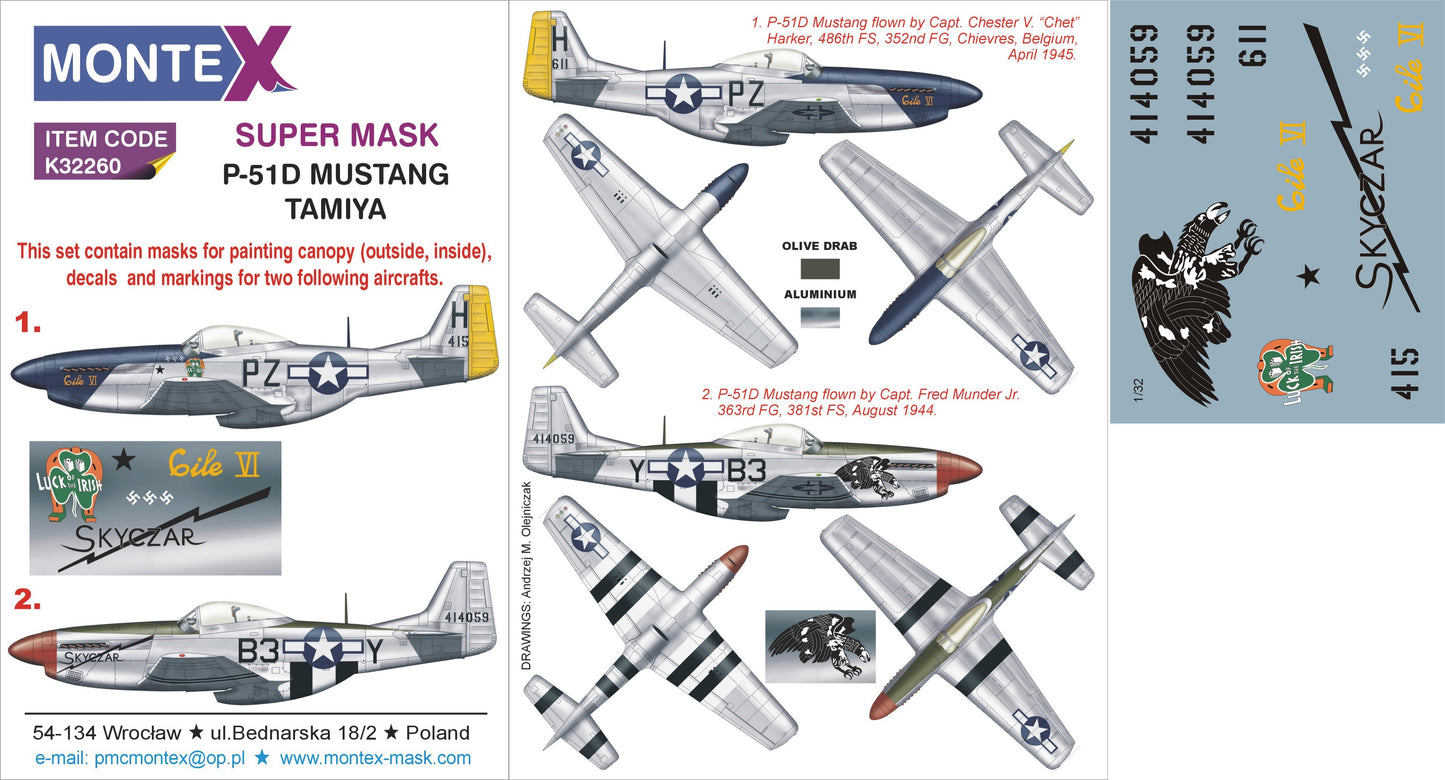 Montex MXK32260 1:32 North-American P-51D MUSTANG
