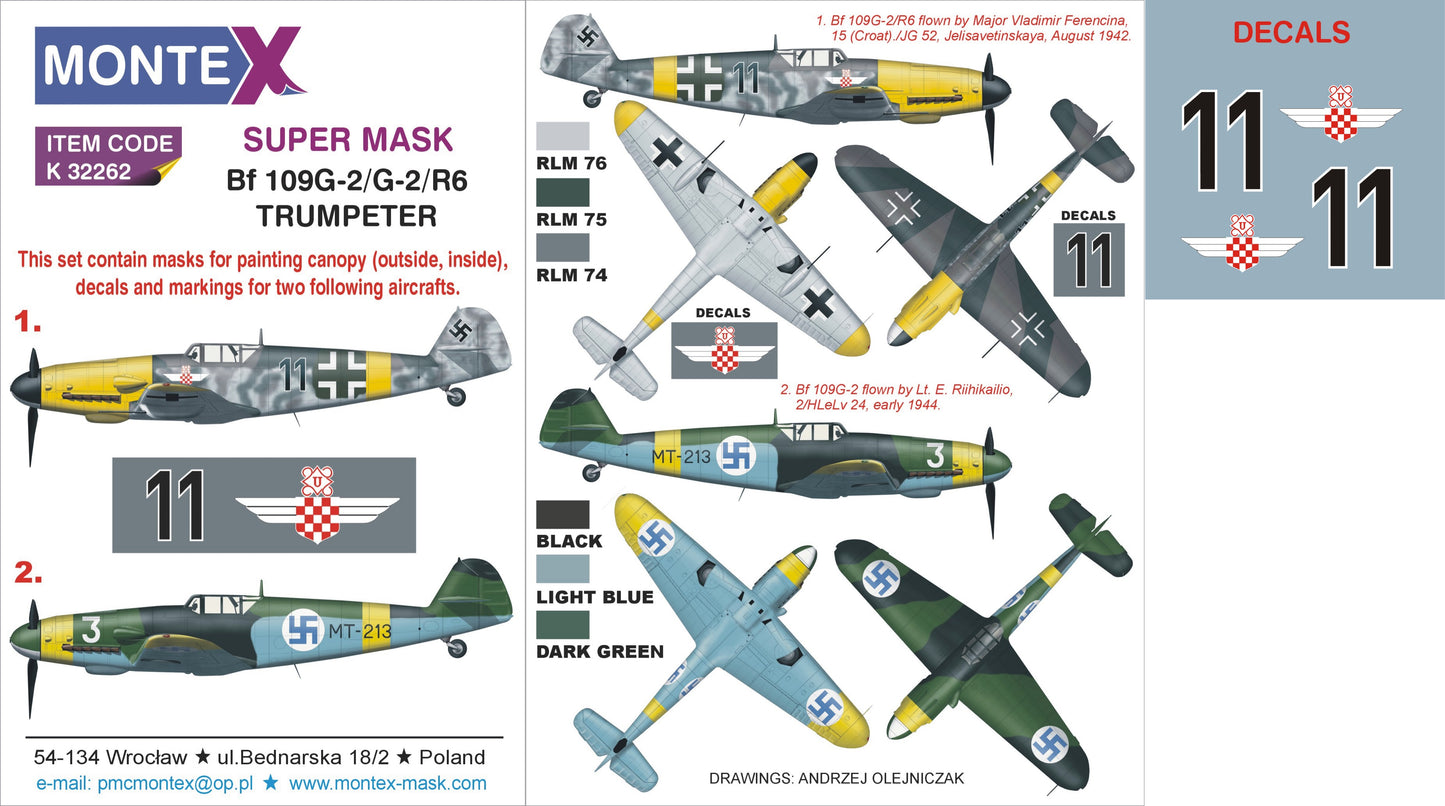 Montex MXK32262 1:32 Messerschmitt Bf-109G-2