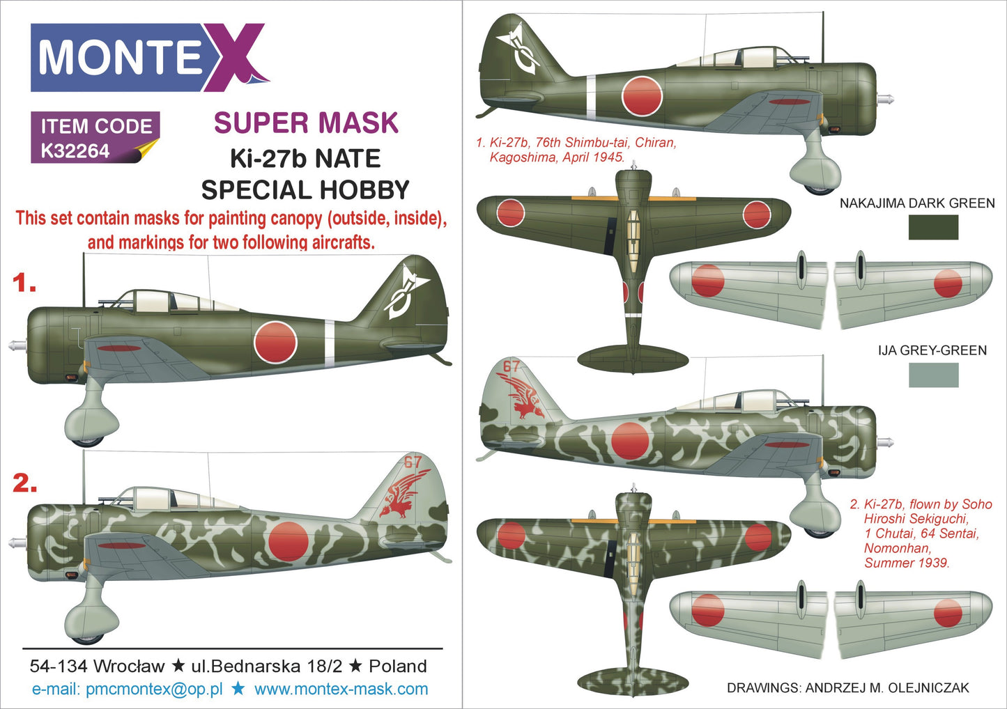 Montex MXK32264 1:32 Nakajima Ki-27 NATE