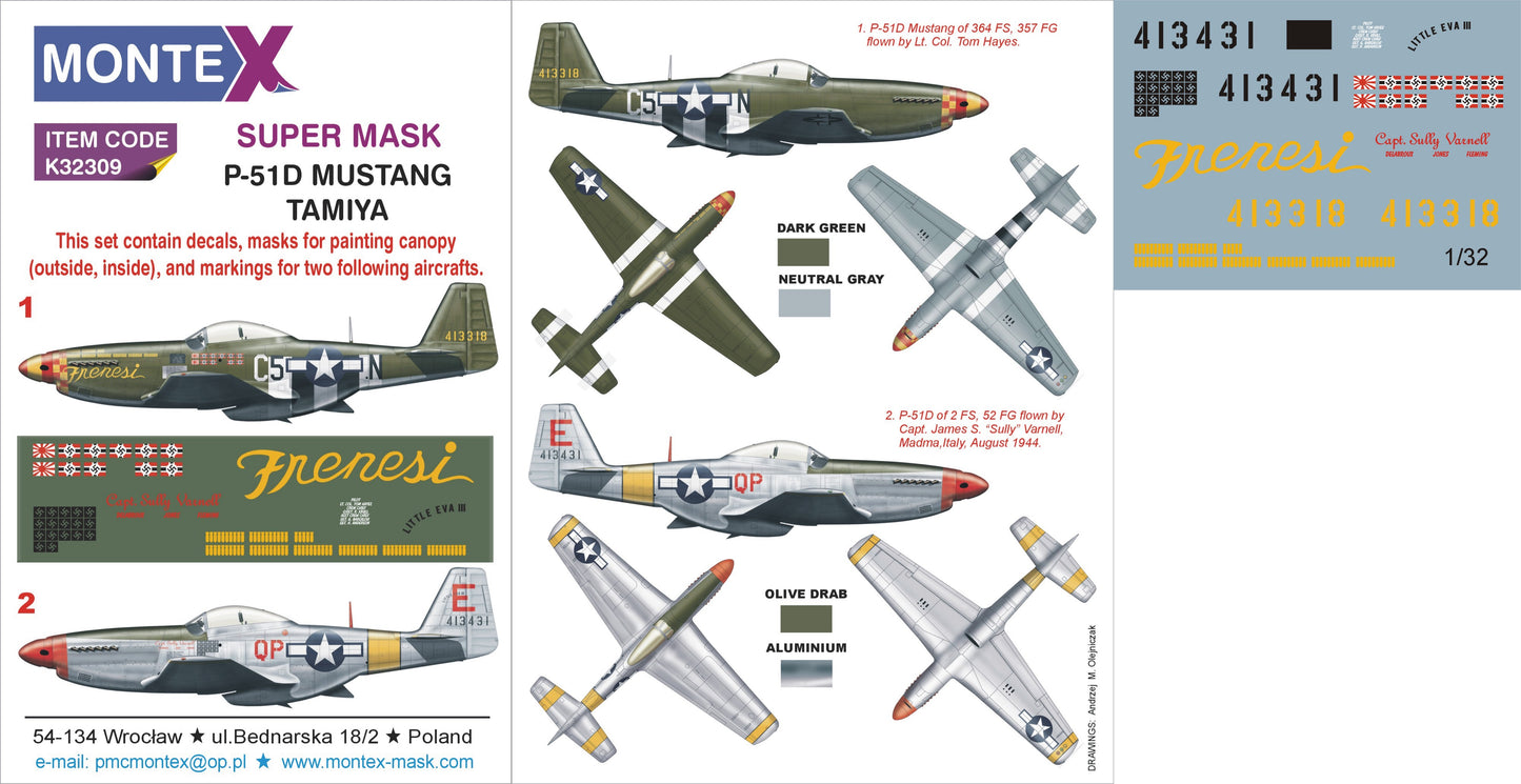 Montex MXK32309 1:32 North-American P-51D MUSTANG