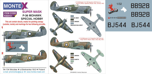 Montex MXK32313 1:32 Curtiss P-36A Hawk