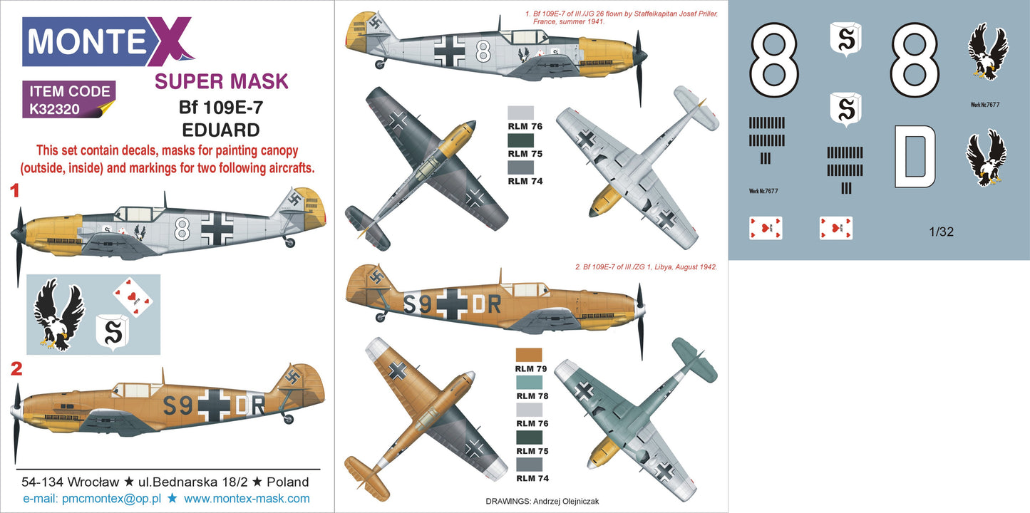 Montex MXK32320 1:32 Messerschmitt Bf-109E-7
