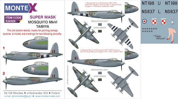Montex MXK32329 1:32 de Havilland Mosquito Mk.VI