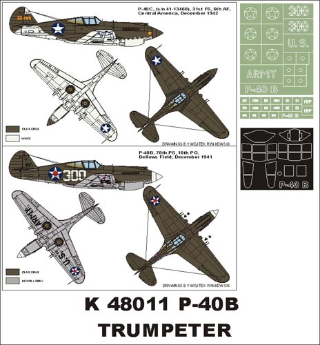 Montex MXK48011 1:48 Curtiss P-40B Tomahawk
