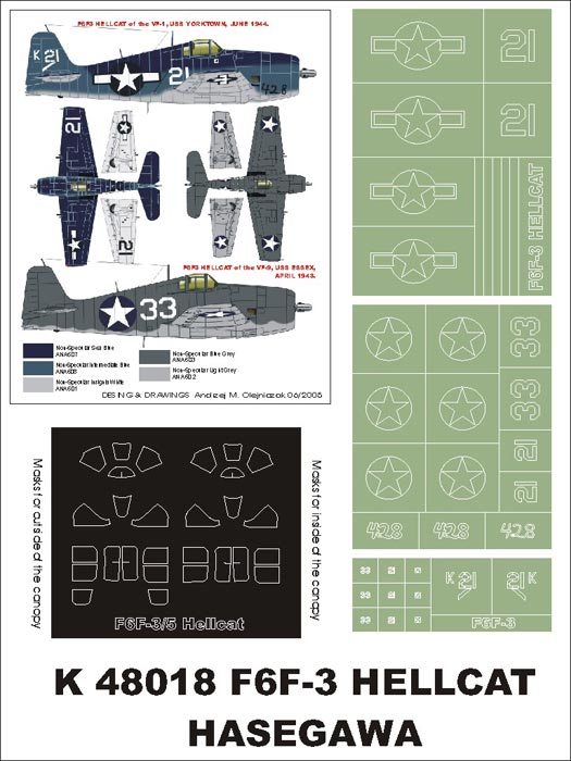 Montex MXK48018 1:48 Grumman F6F-3 Hellcat