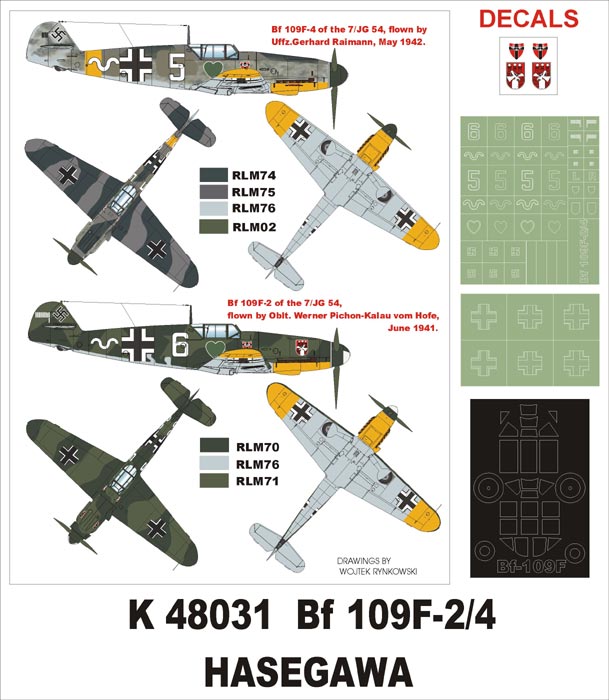 Montex MXK48031 1:48 Messerschmitt Bf-109F-2/4 1 canopy mask