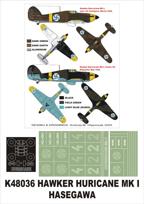 Montex MXK48036 1:48 Hawker Hurricane Mk.I 1 canopy mask