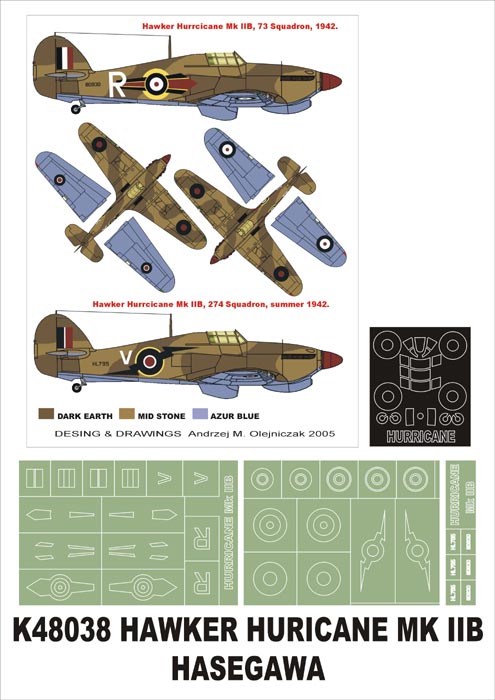 Montex MXK48038 1:48 Hawker Hurricane Mk.IIB 1 canopy mask