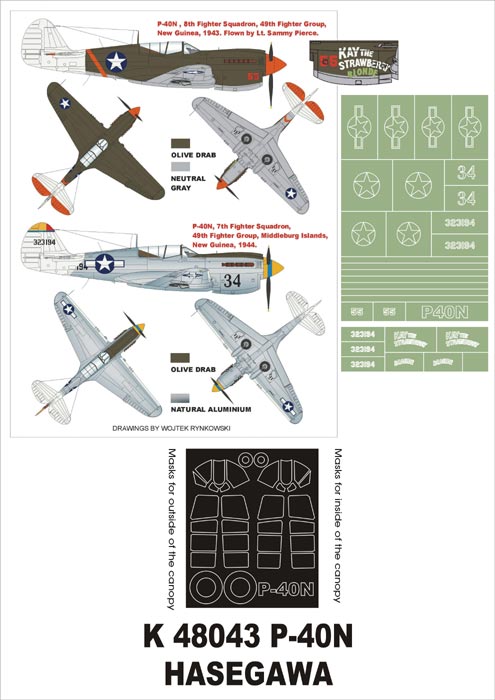 Montex MXK48043 1:48 Curtiss P-40N Warhawk