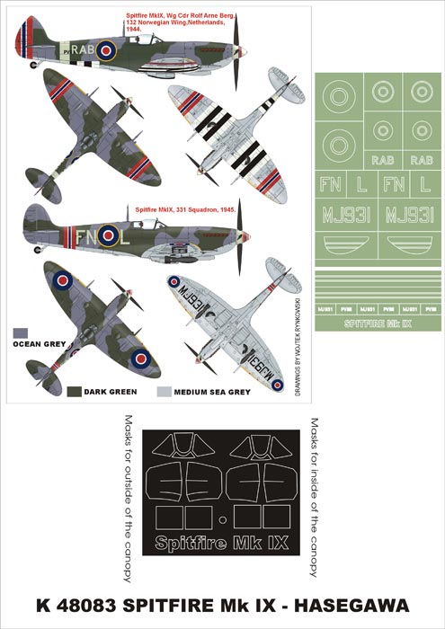 Montex MXK48083 1:48 Supermarine Spitfire Mk.IX