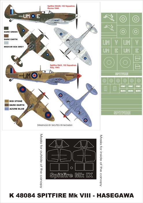Montex MXK48084 1:48 Supermarine Spitfire Mk.VIII