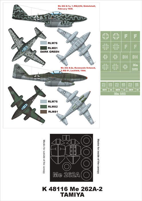 Montex MXK48116 1:48 Messerschmitt Me-262A-2