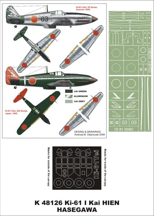 Montex MXK48126 1:48 Kawasaki Ki-61-I Kai Hien