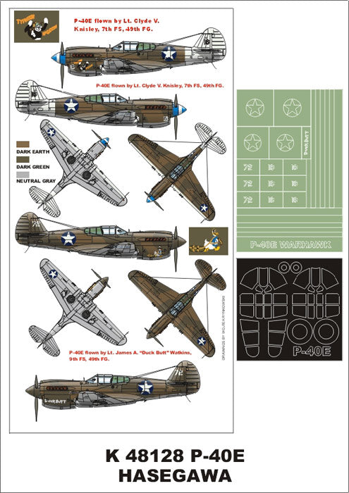 Montex MXK48128 1:48 Curtiss P-40E Kittyhawk