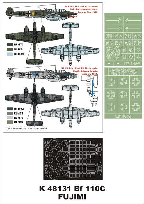 Montex MXK48131 1:48 Messerschmitt Bf-110C
