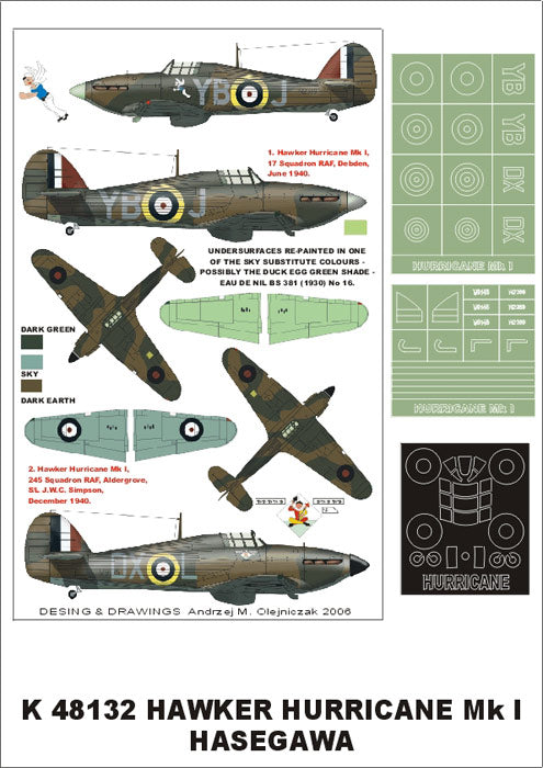 Montex MXK48132 1:48 HAWKER HURRICANE Mk.I 1 canopy mask