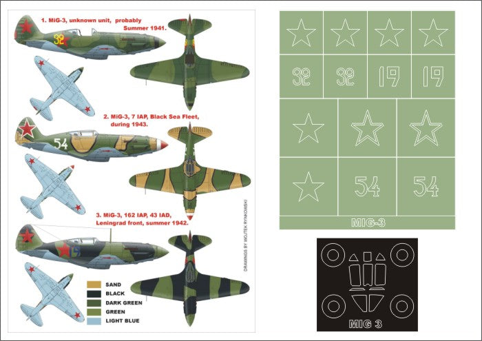 Montex MXK48137 1:48 Mikoyan MiG-3 1 canopy mask