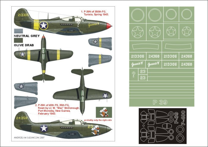 Montex MXK48141 1:48 Bell P-39 Airacobra