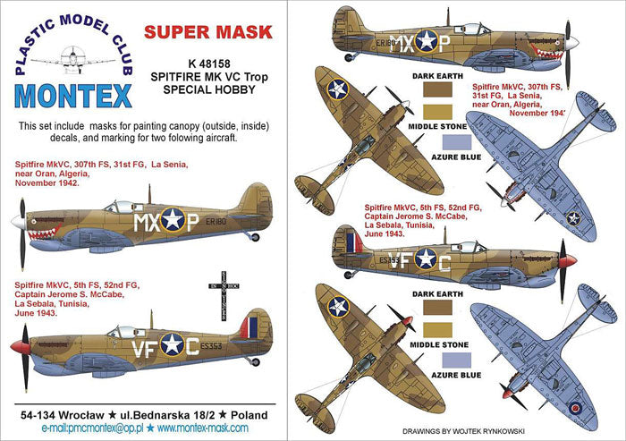 Montex MXK48158 1:48 Supermarine Spitfire Mk.VC