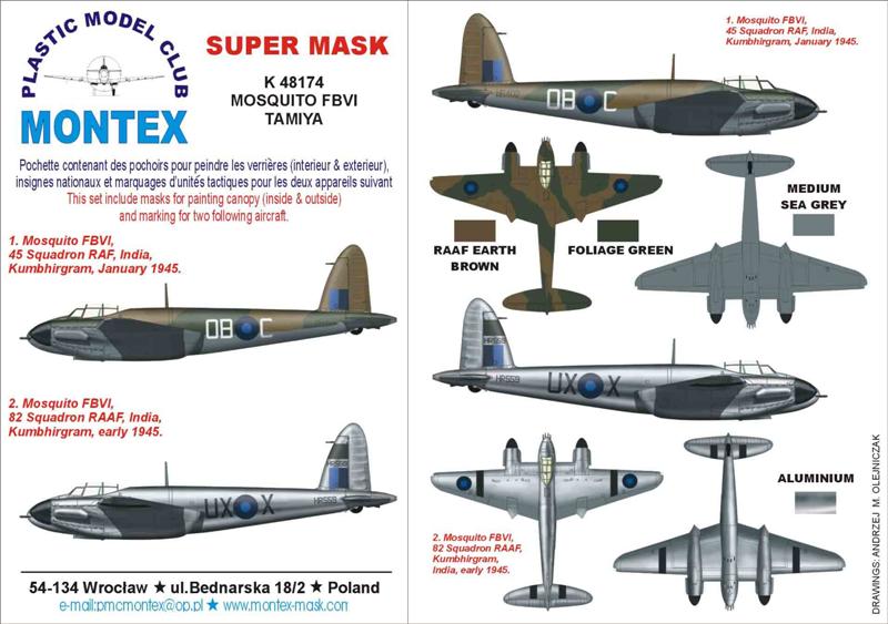 Montex MXK48174 1:48 de Havilland Mosquito Mk.VI