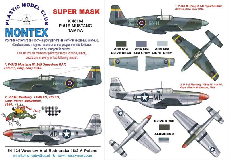 Montex MXK48184 1:48 North-American P-51B MUSTANG