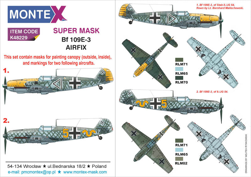Montex MXK48229 1:48 Messerschmitt Bf-109E-3