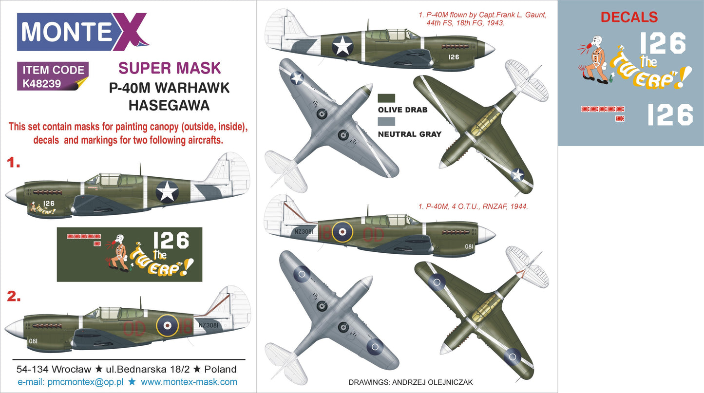 Montex MXK48239 1:48 Curtiss P-40M