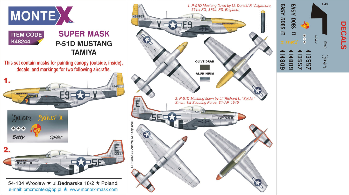 Montex MXK48244 1:48 North-American P-51D MUSTANG